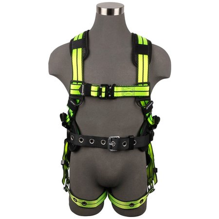 SAFEWAZE PRO+ Construction Harness: 1D, QC Chest, TB Legs, 3X, No Side D-Rings 021-1439